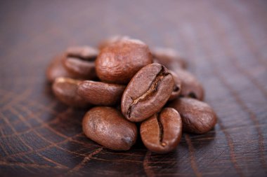 Kahve çekirdeklerinin makro fotoğrafçılığı