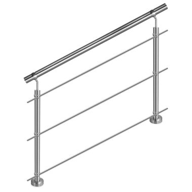 Modern bir korkuluk paslanmaz çelik izole. Bu korkuluk merdiven ve balkon'ın için kullanılır