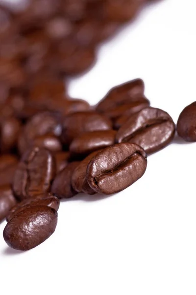 Beyaz arka plan detay kahve fasulye