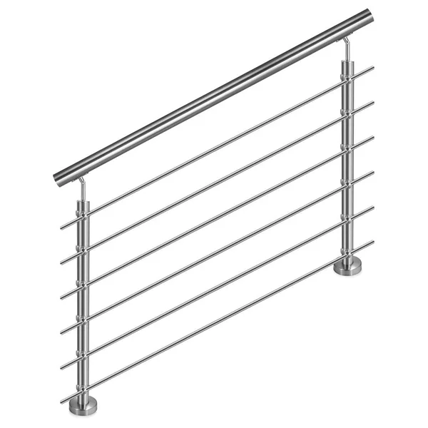 Modern bir korkuluk paslanmaz çelik izole. Bu korkuluk merdiven ve balkon'ın için kullanılır