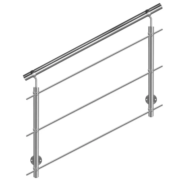 Modern bir korkuluk paslanmaz çelik izole. Bu korkuluk merdiven ve balkon'ın için kullanılır