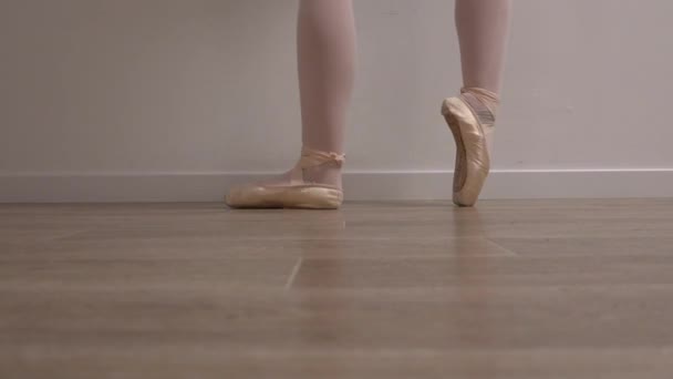 Exercise Pointes Class Classical Dance — Stock Video