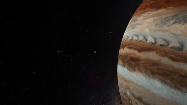 Falling jupiter background — Stock Video