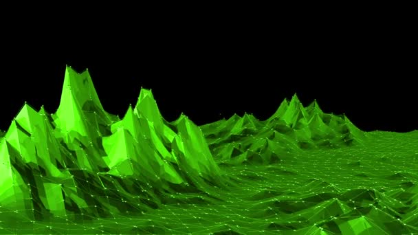 Groene lage polyachtergrond — Stockvideo