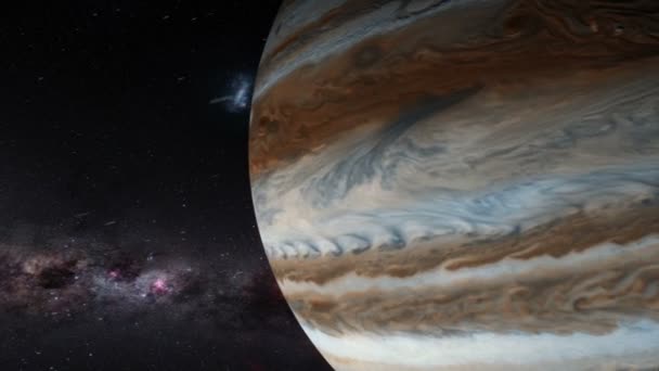 Юпітер половина оформлення з тінню — стокове відео