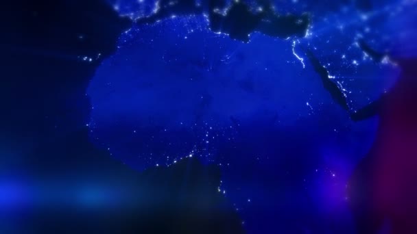 Iluminado gráfico de África — Vídeo de stock