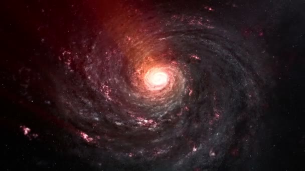 Фон красной галактики — стоковое видео