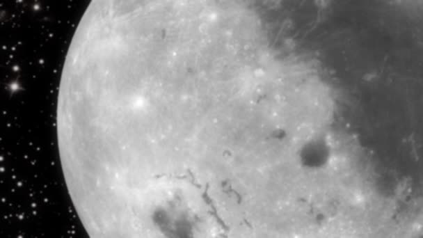 Snurrande månen bakgrund — Stockvideo