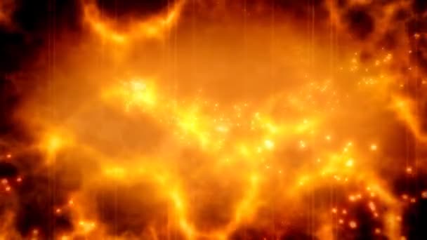 火炎のフラクタルで粒子を回転 — ストック動画