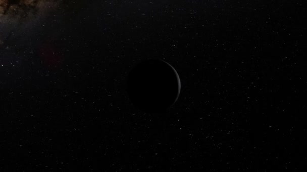 Vergrößern der Pluto-Animation — Stockvideo