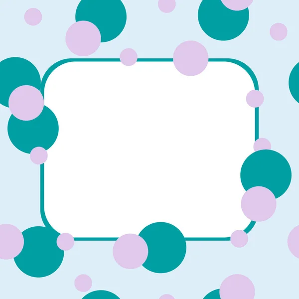 Vector Illustratie Heldere Leuke Achtergrond Cirkels Ringen Roze Blauw Lila — Stockvector
