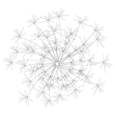 Vektör çizimi, beyaz izole arkaplanda karahindiba. Özet çizim, satır