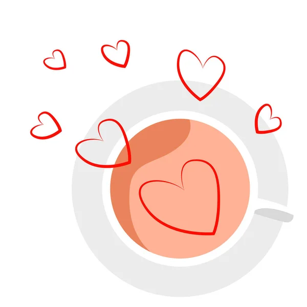 Romantische Vectorillustratie Liefde Envelop Liefde Flat Romantiek Hart Gefeliciteerd Uitnodiging — Stockvector