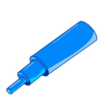 Bir teleskop vektör çizimi, uzayda yıldızları incelemek için beyaz izole bir arkaplan. Düz, element, renk.