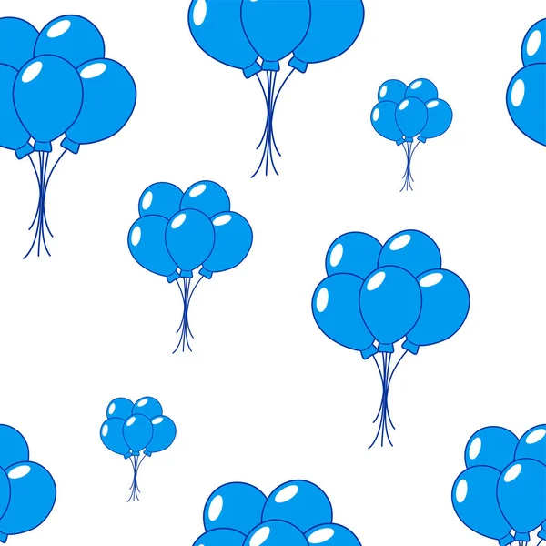 Naadloos Patroon Met Vectorballonnen Tekeningen Cartoon Platte Stijl Een Witte — Stockvector