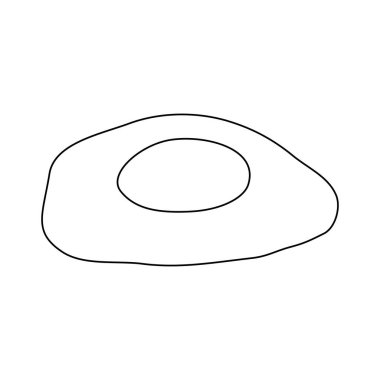 Beyaz izole bir arkaplan üzerine boyama yumurta vektör ana hatları. Yazdırma, tekstil, çocuklar için renk.