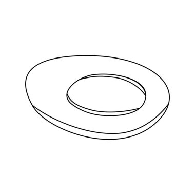 Beyaz izole bir arkaplan üzerine boyama yumurta vektör ana hatları. Yazdırma, tekstil, çocuklar için renk.