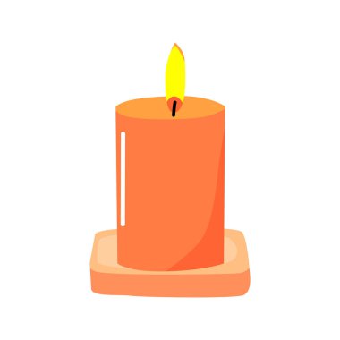 Beyaz izole bir arkaplanda yanan mum dizisi. Tatiller, doğum günleri, kartlar, dekorasyonlar için..