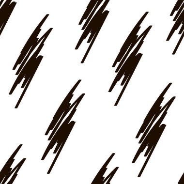 Beyaz izole bir zemin üzerinde siyah el yapımı vuruşların vektör soyut çizimi. Karalama, kusursuz desen.