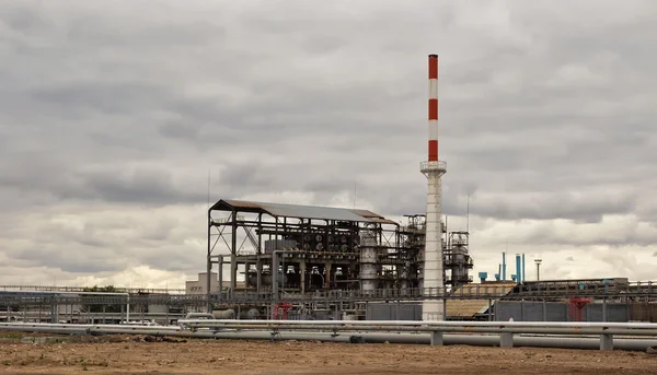 Construction site under refinery — Stock Photo, Image