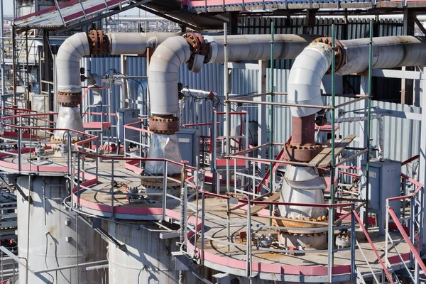 top view of part of a chemical plant