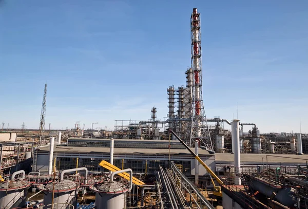 Blick von oben auf die Anlage der Raffinerie — Stockfoto