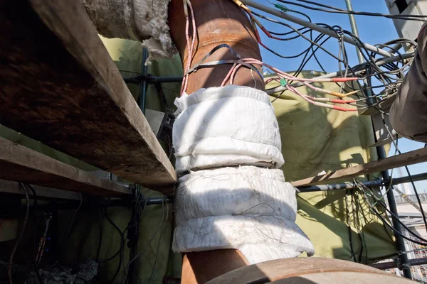 Tratamento térmico de juntas soldadas aquecedores flexíveis no campo — Fotografia de Stock