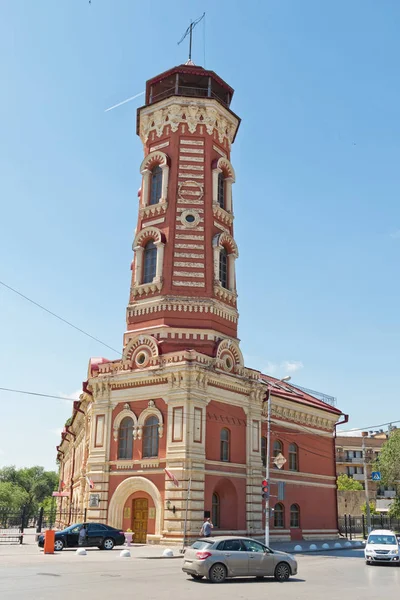 The former fire station with watch tower, built in Tsaritsyn in — Stock Photo, Image