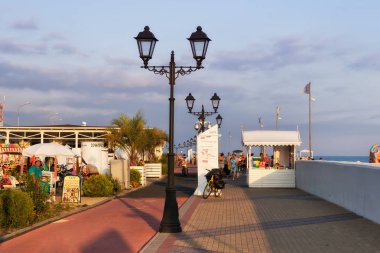 Özel bisiklet şeritli ve bir kaldırım Waterfront resort alanıyla