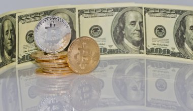 Konsept: cryptocurrencies gerçek parayla, turni değişimi