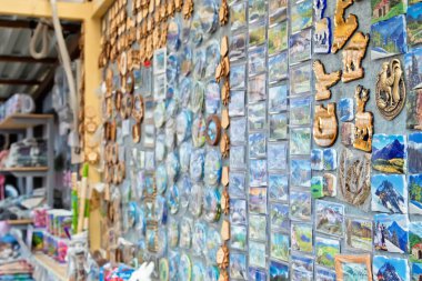 Hediyelik eşya Arkhyz ilgi olarak dükkan yerel görüntüleri ile