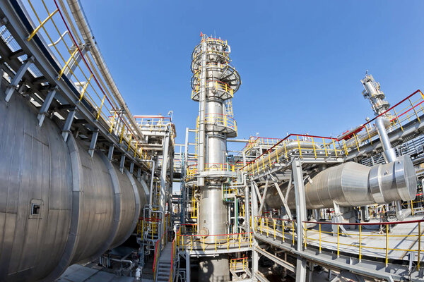 View of the equipment for purification of oil and oil products f