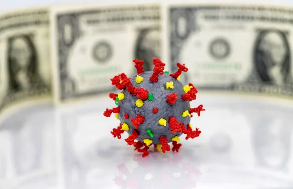 Modello Penna Del Virus Sars Cov Che Causa Infezione Covid — Foto Stock