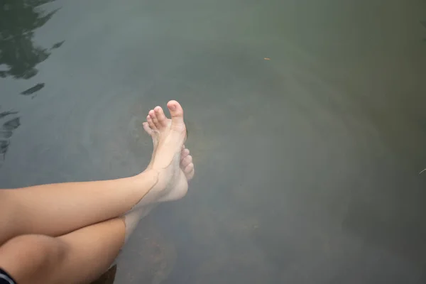 Feet in the Hot springs from Thailand. — Stock Photo, Image