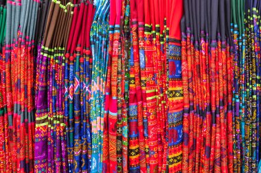 Renkli tekstil deseni, arkaplan bezi.