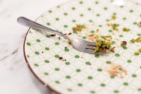 Arranhões Alimentos Pratos Garfos — Fotografia de Stock