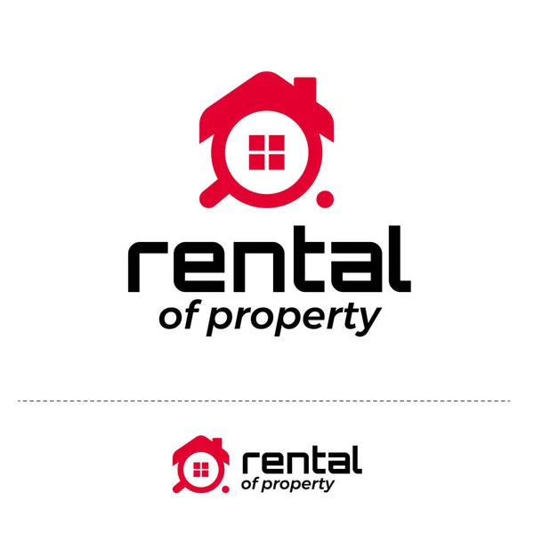 Rental Search Logotype Search Engine Logo Search House Places Rest — Stock Vector