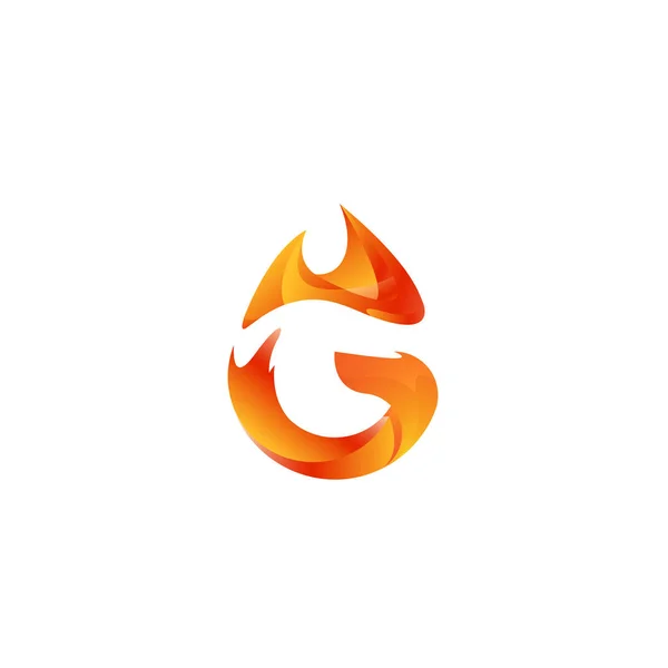 G flame icon — Stock Vector