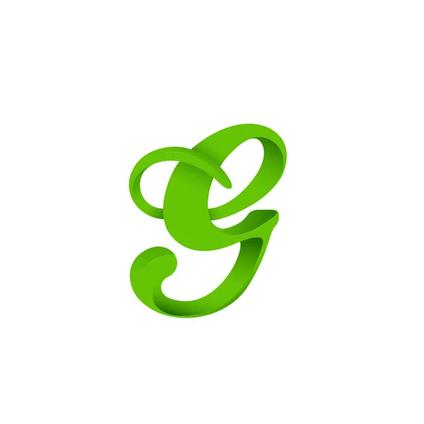 Grün g icontype — Stockvektor