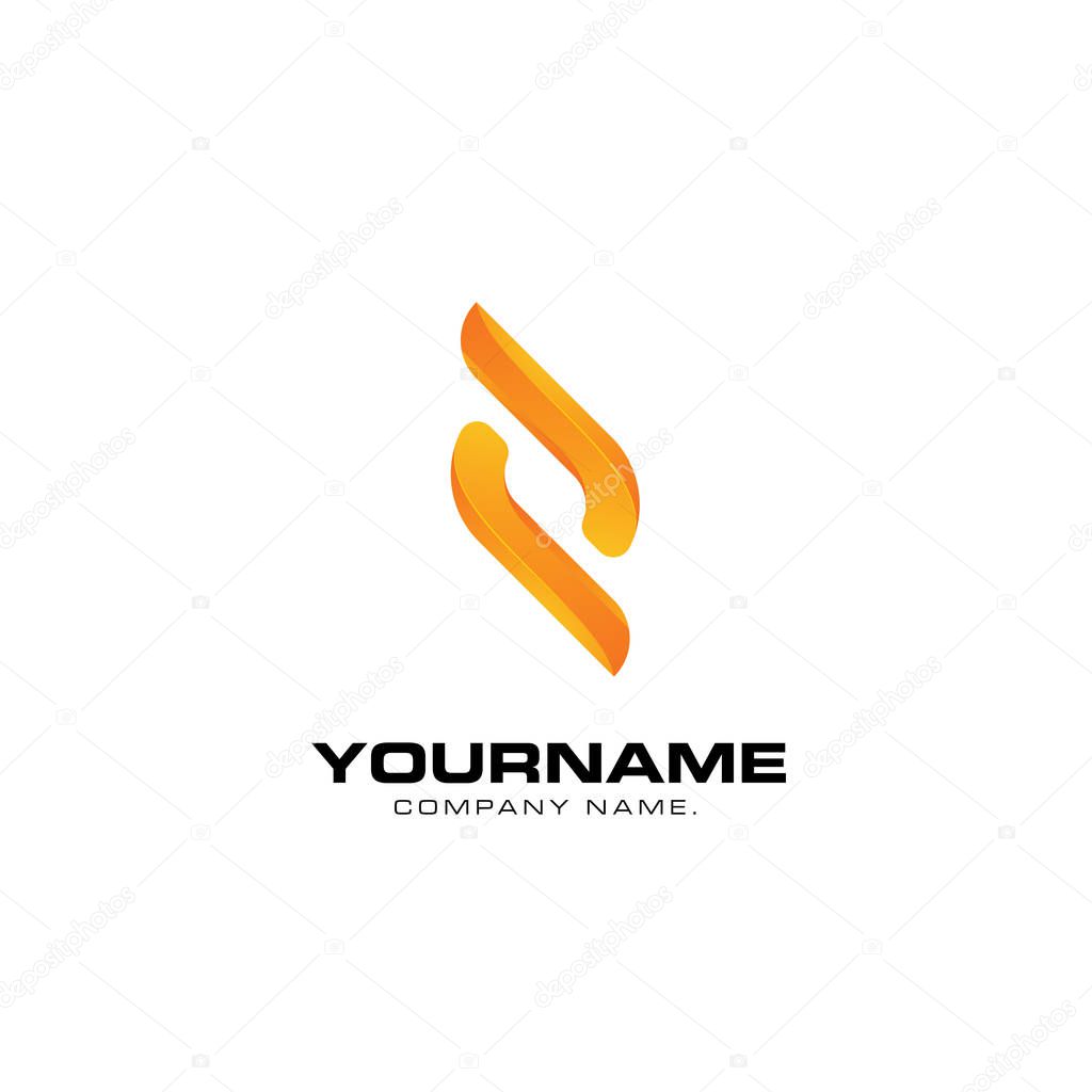 Interrelation, geometric icon. executed in a volume style.