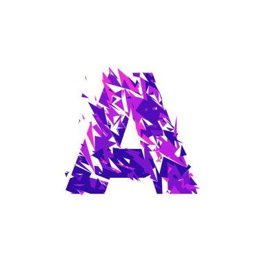 Harf A, parçalanmak kırık.