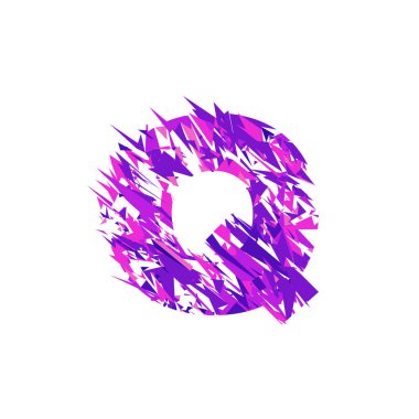 Harf Q, bir kıymık kırık.