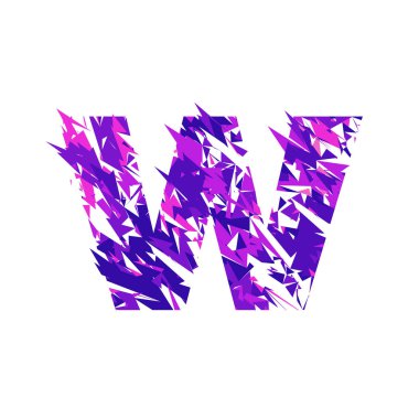 Harf W, parçalanmak kırık.