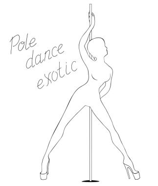 siluet kadın kutup dans egzotik