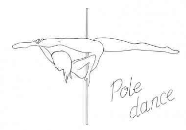 siluet kadın kutup dans