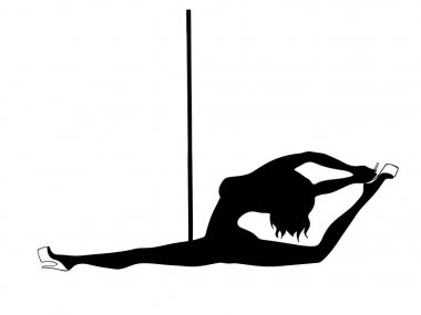 siluet kadın kutup dans egzotik