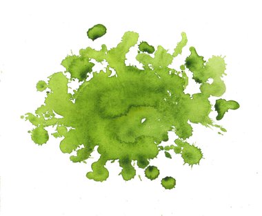 Sulu Boya lekeleri yeşil