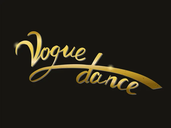 Lettrage vectoriel à la main Vogue danse — Image vectorielle