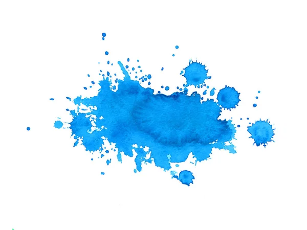 Manchas aquarela azul — Fotografia de Stock