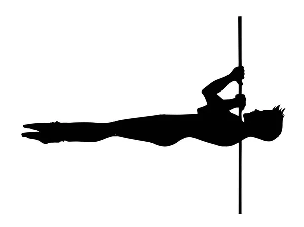Mann Pole Dance ist Element Schulter Halterung — Stockvektor